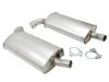 1963-1967 C2 Corvette Muffler Pair Aluminized 2 1/2 Inch